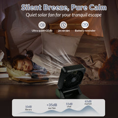 5200mAh Solar Camping Fan