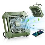 Versatile Outdoor Companion: The All-in-One Camping Fan with Adjustable Lighting and Power Bank