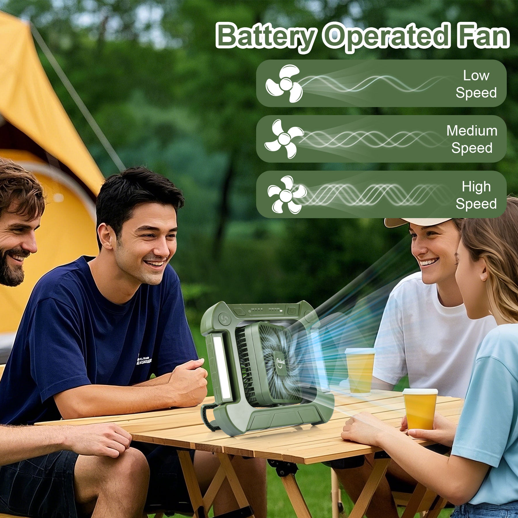 Camping Fan with Adjustable